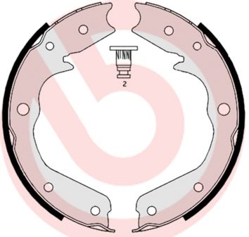 Brake Shoe Set, parking brake BREMBO S 59 527