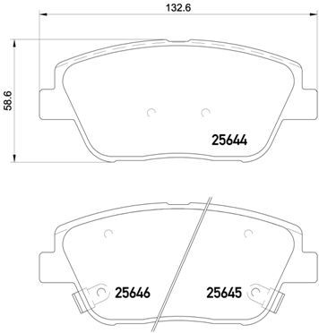 Brake Pad Set, disc brake BREMBO P 30 066