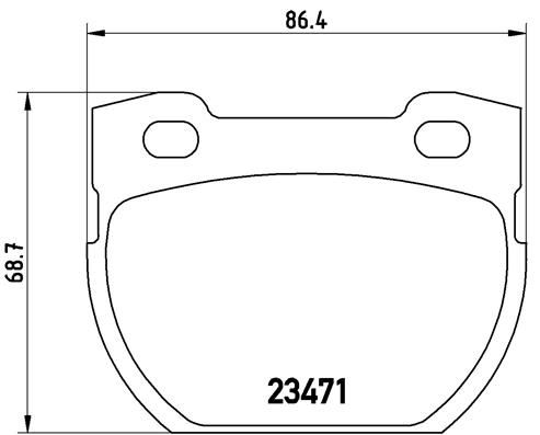 Brake Pad Set, disc brake BREMBO P 44 007