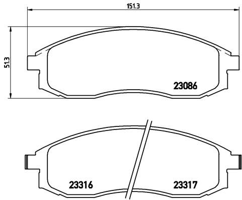 Комплект гальмівних накладок, дискове гальмо BREMBO P54032