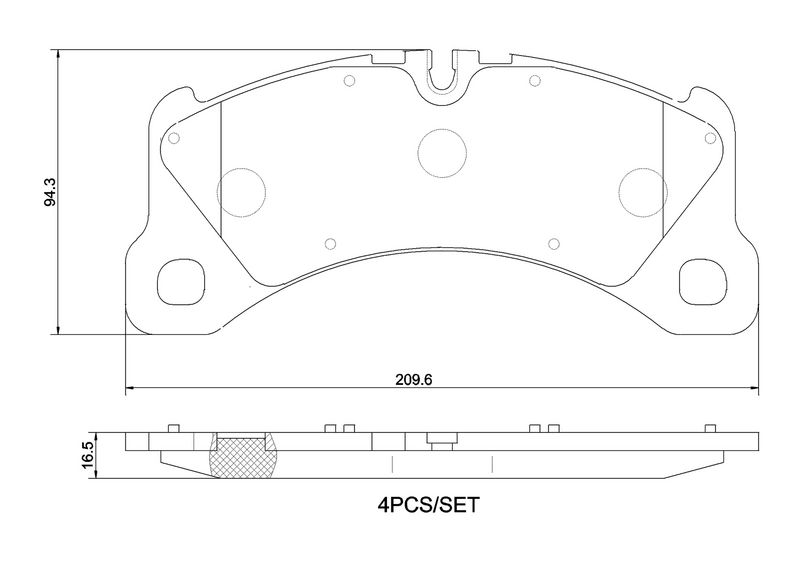 Brake Pad Set, disc brake BREMBO P 65 047