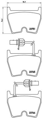 Комплект гальмівних накладок, дискове гальмо BREMBO P 85 078