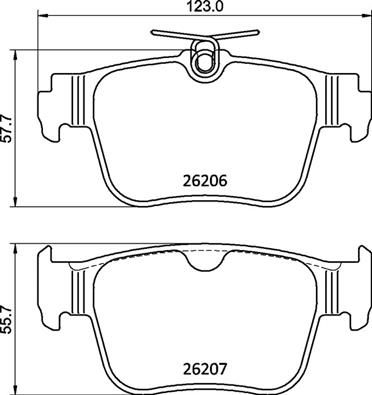 Brake Pad Set, disc brake BREMBO P 85 184