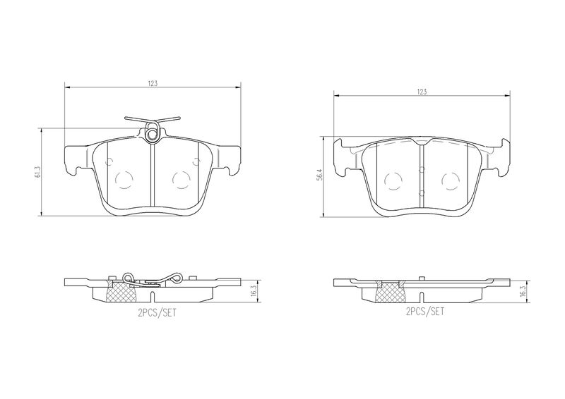 Brake Pad Set, disc brake BREMBO P 85 191