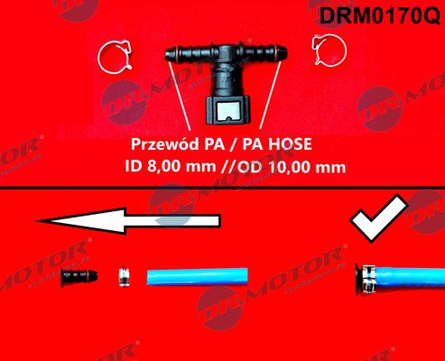 Hose Connector, fuel hose Dr.Motor Automotive DRM0170Q