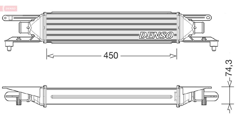 Tarpinis suslėgto oro aušintuvas, kompresorius DENSO DIT01007