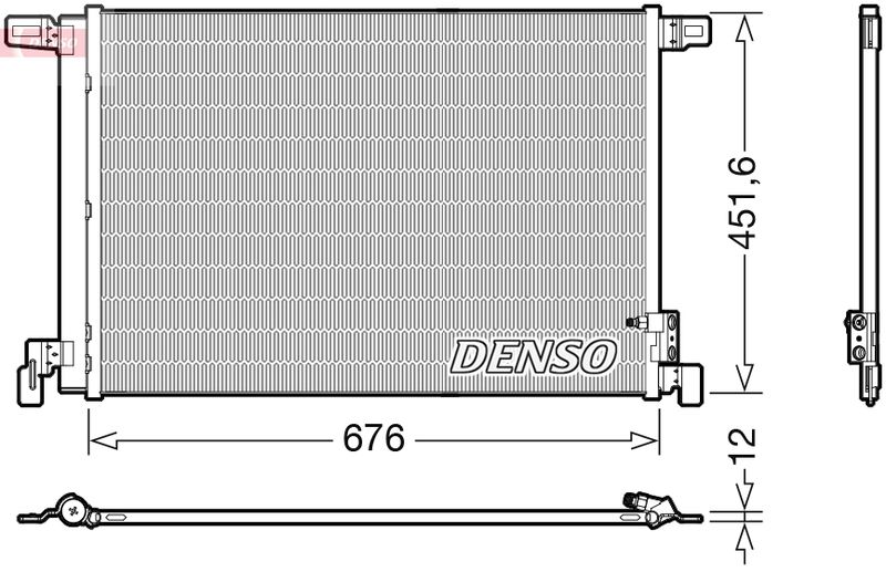 Condensador, ar condicionado DENSO DCN02008