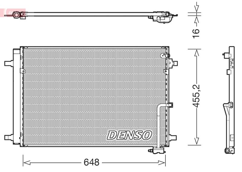 Condenser, air conditioning DENSO DCN02042