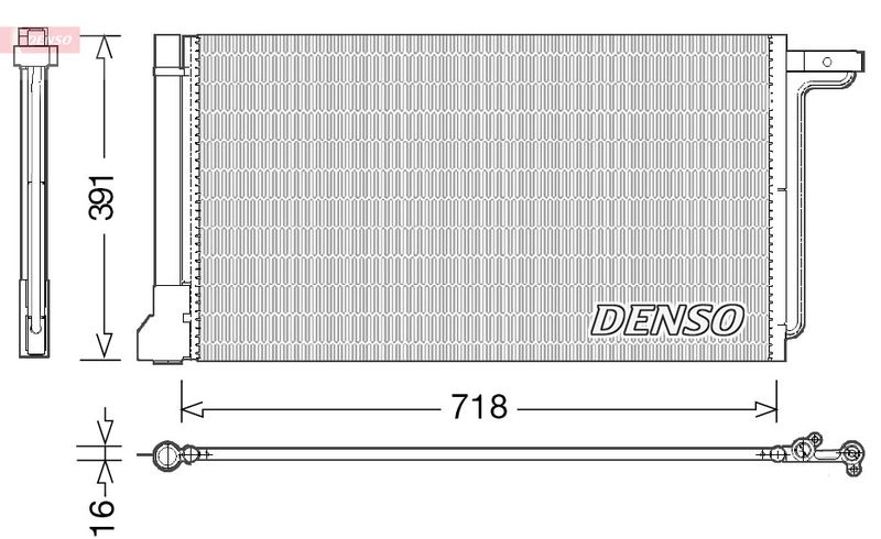 Condenser, air conditioning DENSO DCN10028