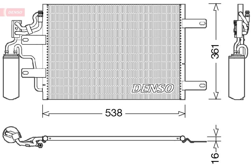 Condenser, air conditioning DENSO DCN20025