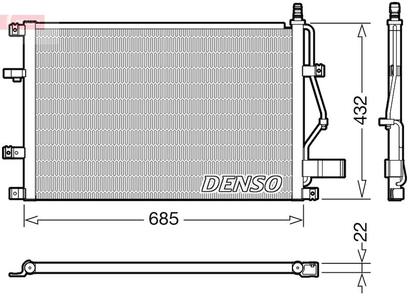 Condenser, air conditioning DENSO DCN33013