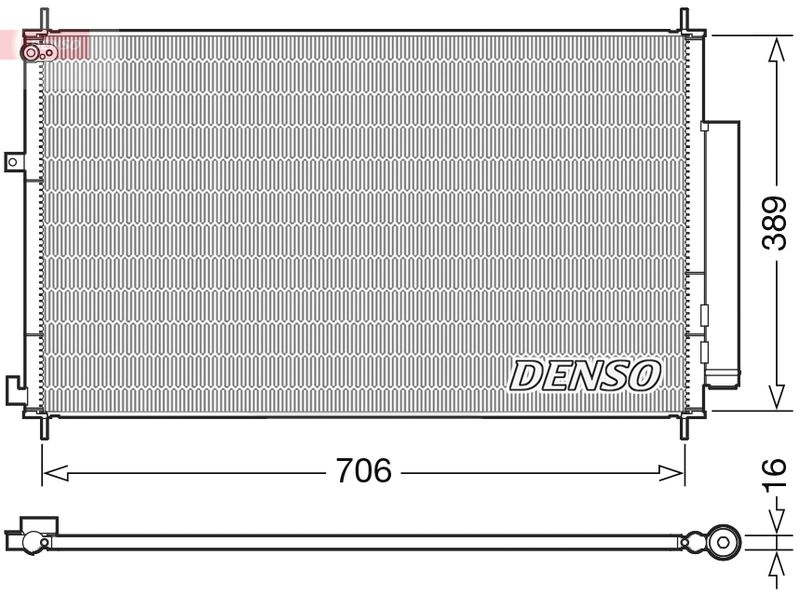 Конденсатор, система кондиціонування повітря DENSO DCN40024