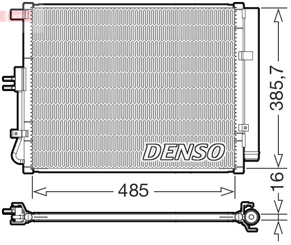 Конденсатор, система кондиціонування повітря DENSO DCN43007