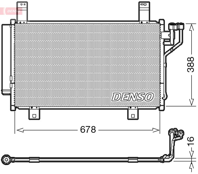 Condenser, air conditioning DENSO DCN44009