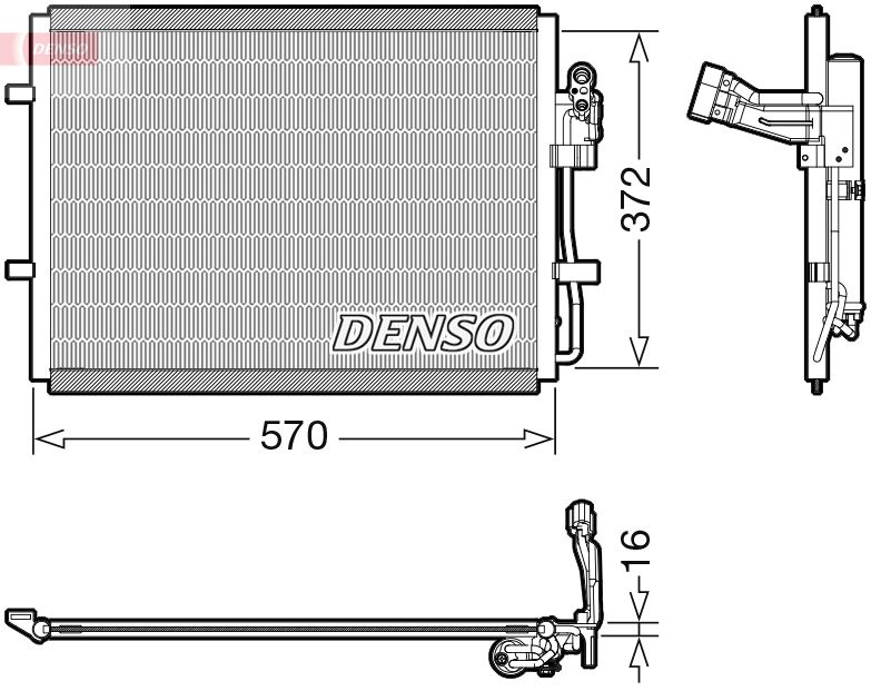 Condensador, ar condicionado DENSO DCN44016
