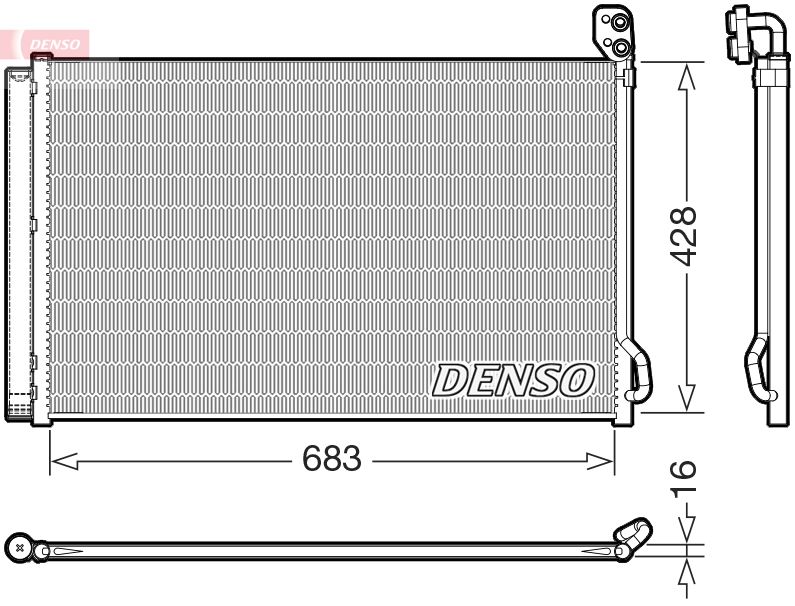 Condenser, air conditioning DENSO DCN99083