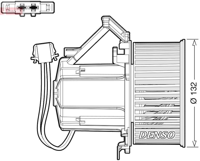 Interior Blower DENSO DEA02009