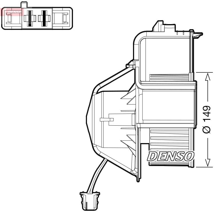 Vidaus pūtiklis DENSO DEA05007