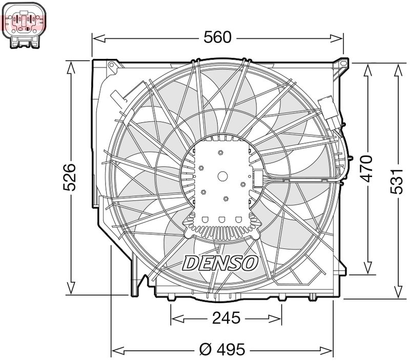 Ventiliatorius, radiatoriaus DENSO DER05008