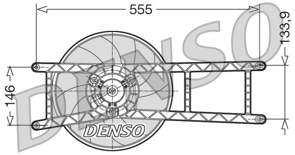 Ventiliatorius, radiatoriaus DENSO DER09017