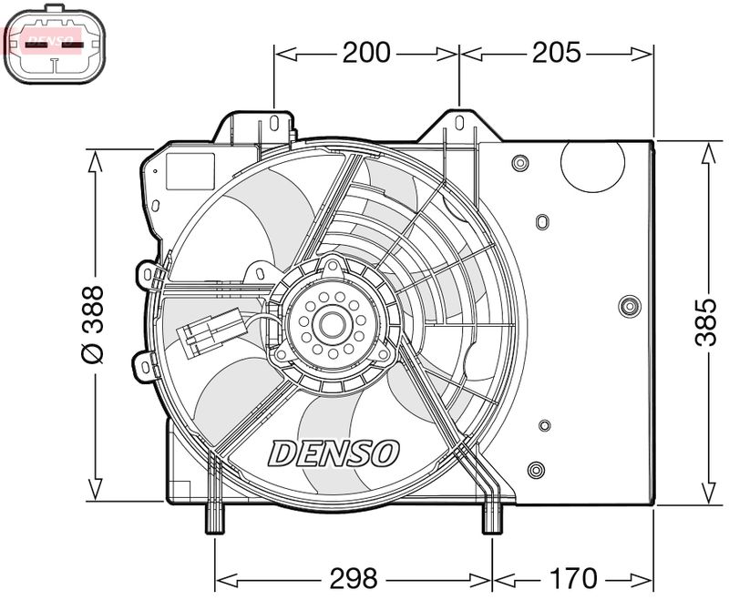 Ventiliatorius, radiatoriaus DENSO DER21024