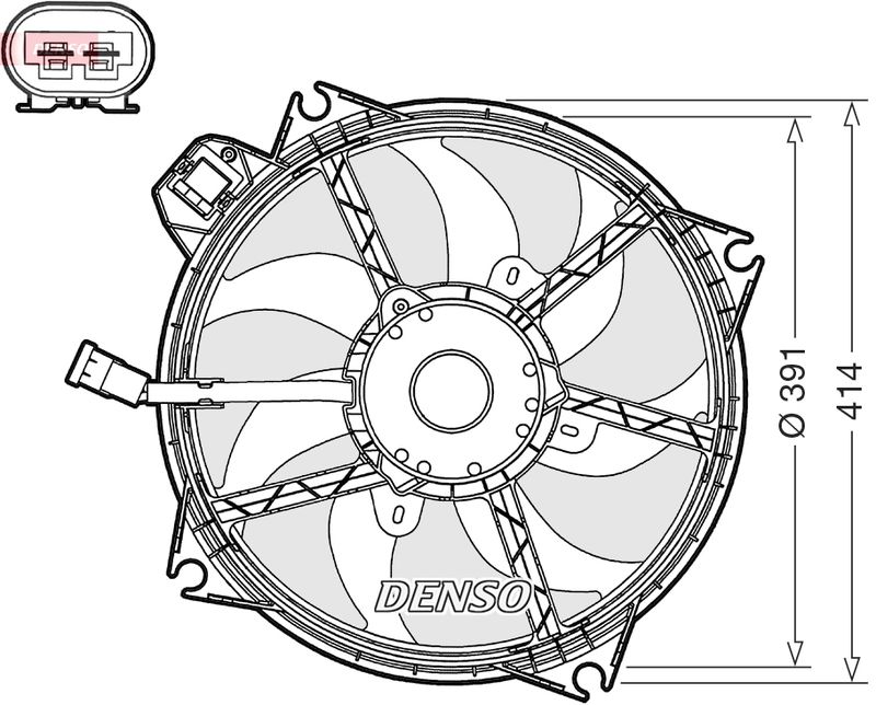 Ventiliatorius, radiatoriaus DENSO DER23005