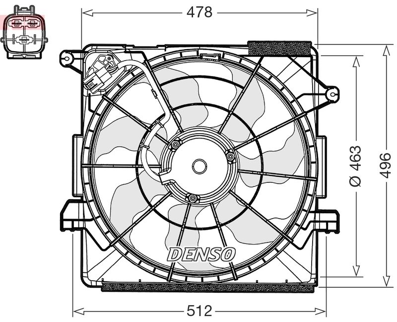 Ventiliatorius, radiatoriaus DENSO DER43000