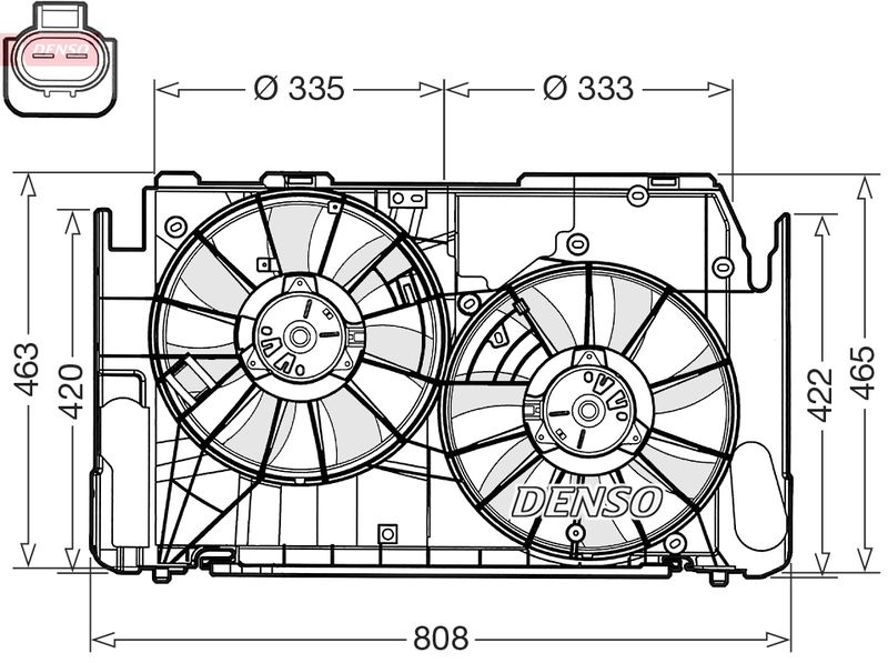 Ventiliatorius, radiatoriaus DENSO DER50002