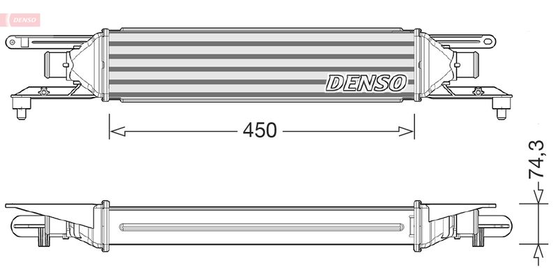 Охолоджувач наддувального повітря DENSO DIT01007