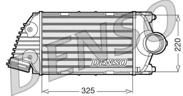 Tarpinis suslėgto oro aušintuvas, kompresorius DENSO DIT28016