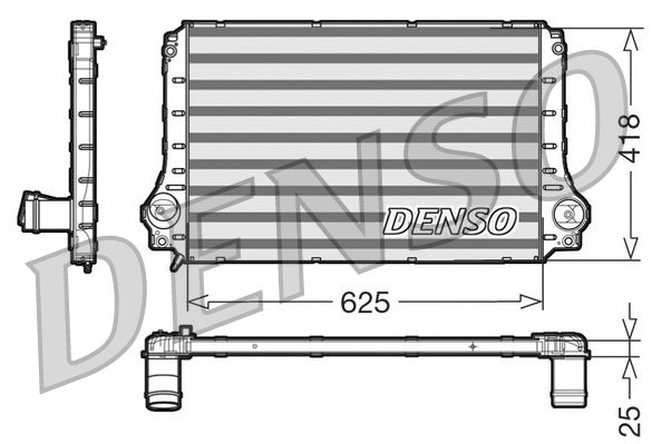 Tarpinis suslėgto oro aušintuvas, kompresorius DENSO DIT50003