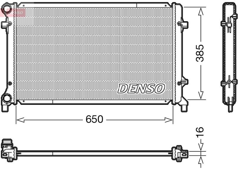 Radiatorius, variklio aušinimas DENSO DRM02014