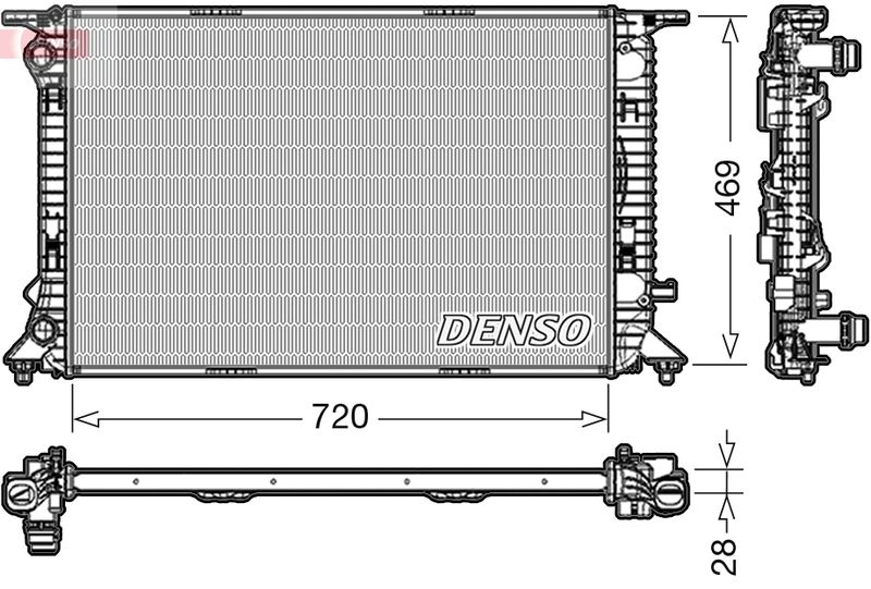 Radiatorius, variklio aušinimas DENSO DRM02022