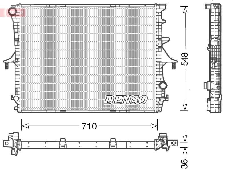 Radiator, engine cooling DENSO DRM02026