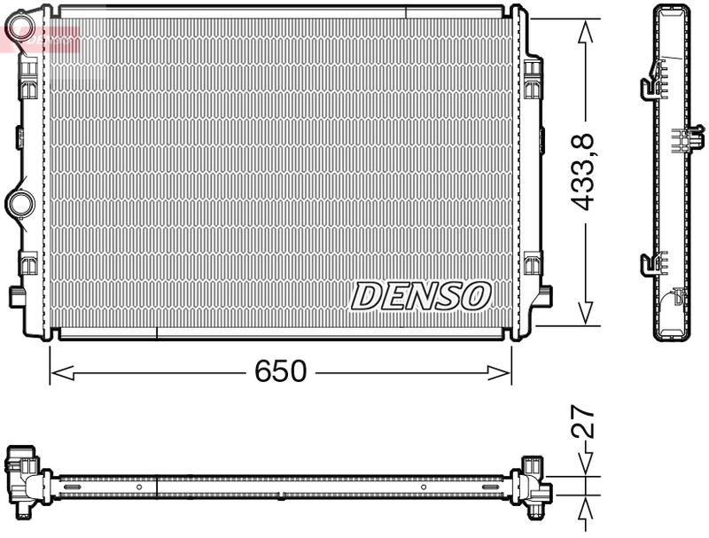 Радіатор, система охолодження двигуна DENSO DRM02044