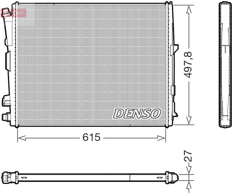 Radiatorius, variklio aušinimas DENSO DRM05123