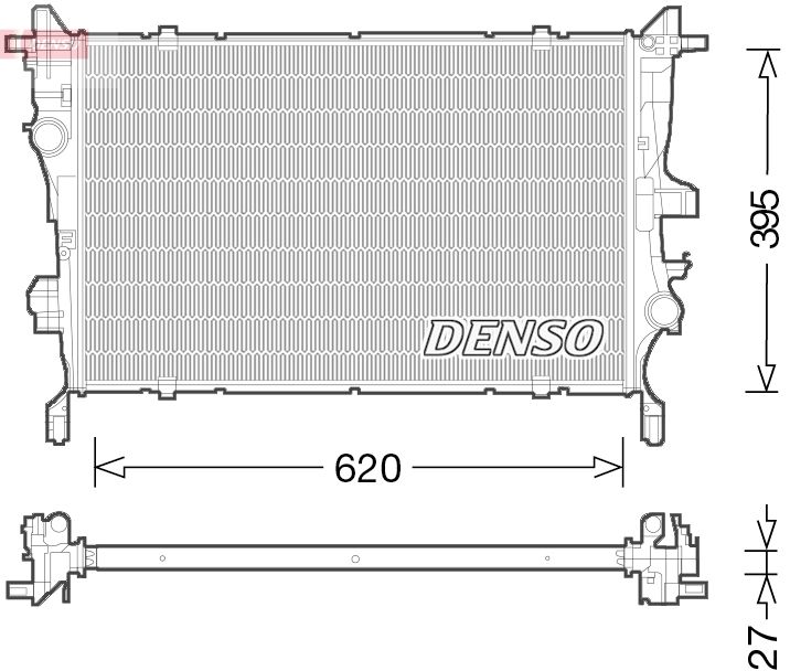 Radiator, engine cooling DENSO DRM09045