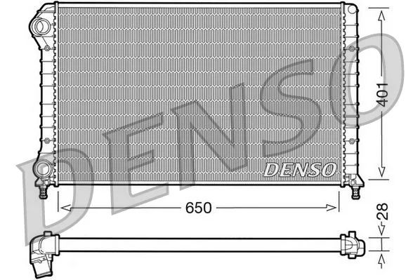 Радіатор, система охолодження двигуна DENSO DRM09061