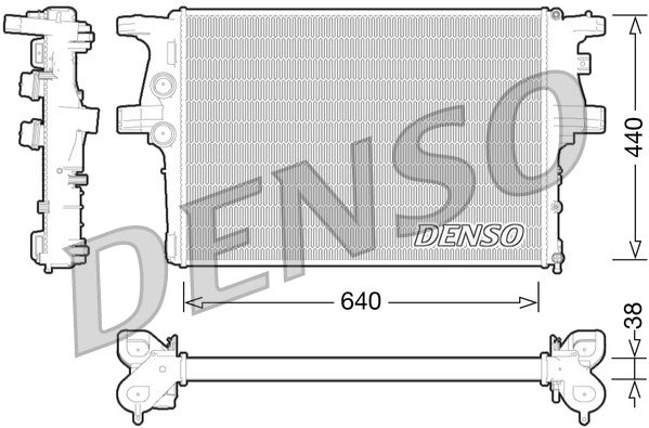 Radiador, arrefecimento do motor DENSO DRM12008