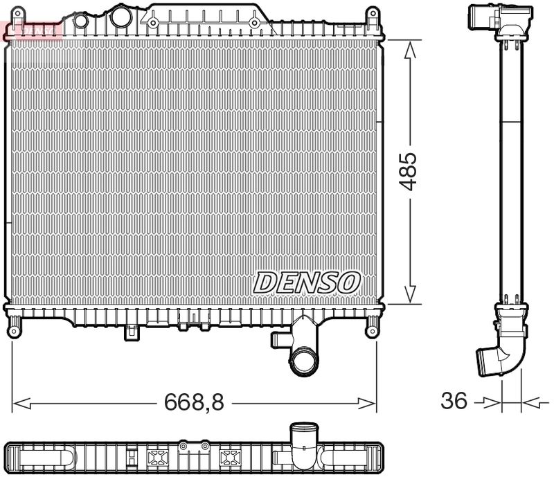 Radiatorius, variklio aušinimas DENSO DRM14003