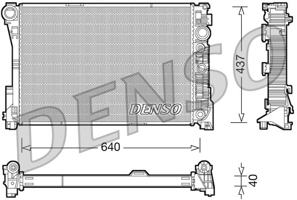 Radiator, engine cooling DENSO DRM17046