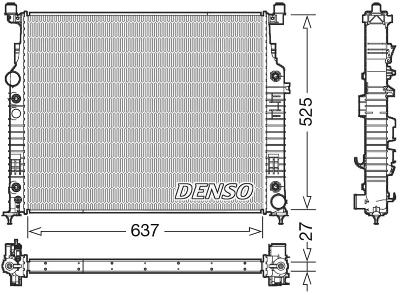 Radiatorius, variklio aušinimas DENSO DRM17056