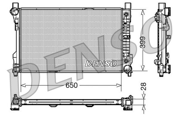 Radiatorius, variklio aušinimas DENSO DRM17079