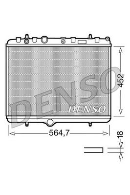 Radiatorius, variklio aušinimas DENSO DRM21055