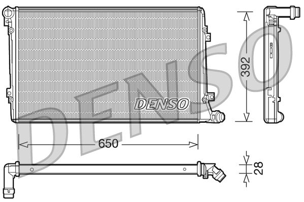 Радіатор, система охолодження двигуна DENSO DRM32019