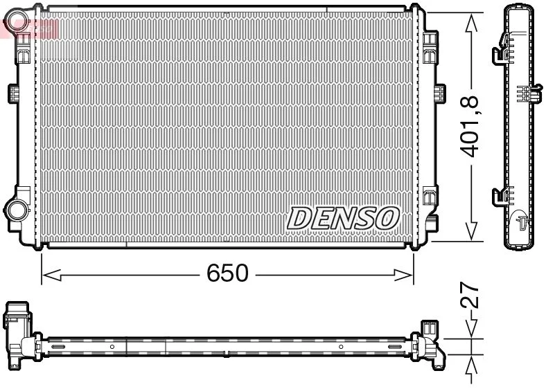 Радіатор, система охолодження двигуна DENSO DRM32048