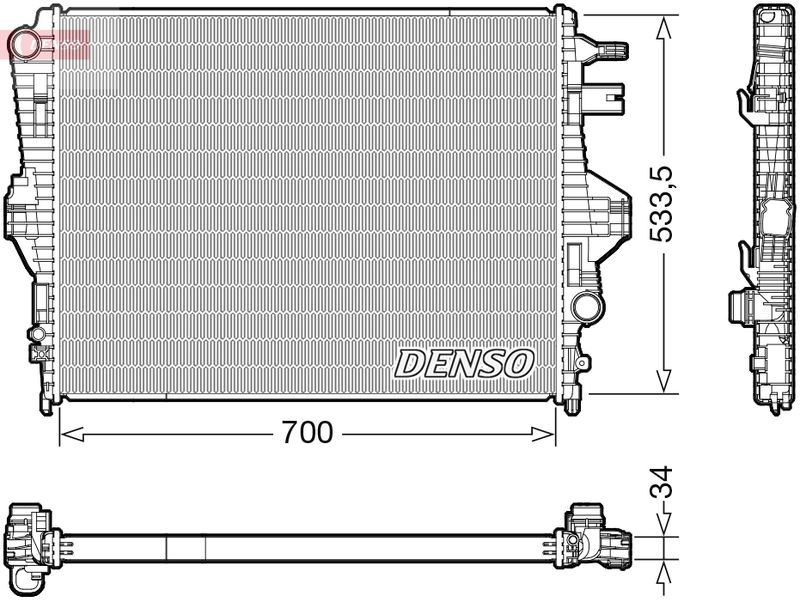 Radiator, engine cooling DENSO DRM32050