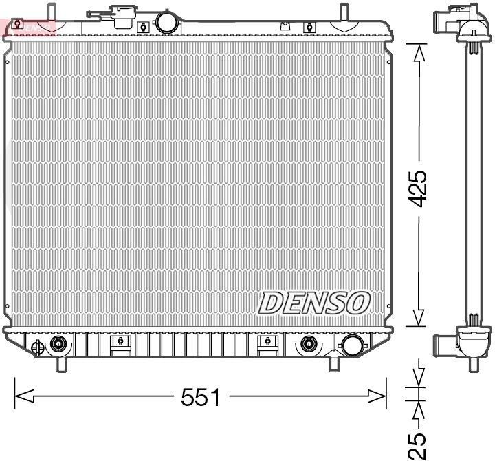 Радіатор, система охолодження двигуна DENSO DRM35005