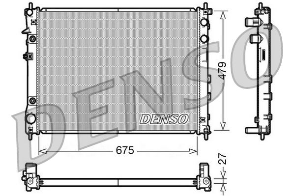 Радіатор, система охолодження двигуна DENSO DRM36012