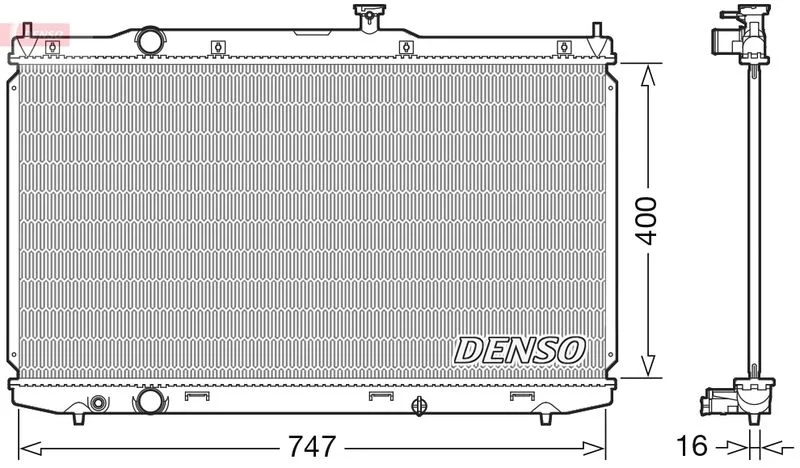 Радіатор, система охолодження двигуна DENSO DRM40039